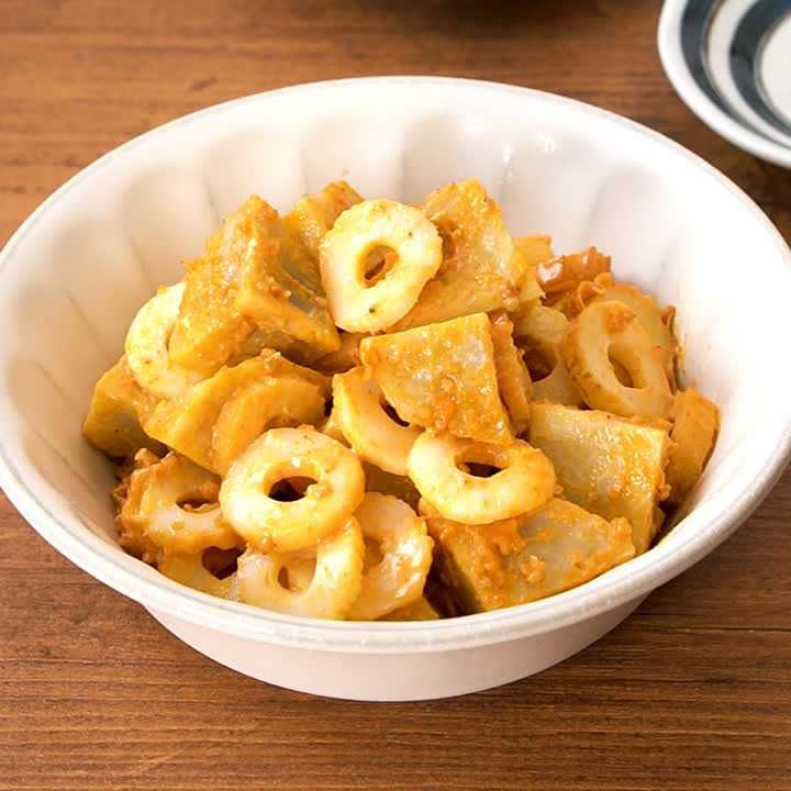 ちくわと里芋のコチュマヨあえ