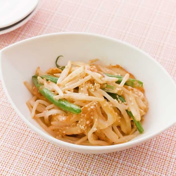 ちくわとさやいんげんのコチュマヨあえ