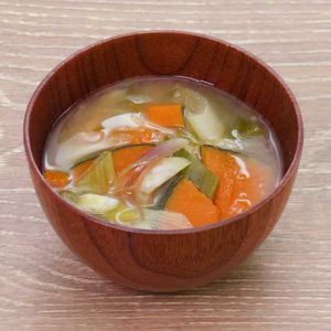 「かぼちゃとねぎの味噌汁」のレシピ動画