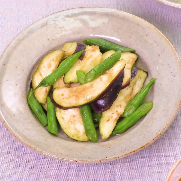 いんげんとなすのわさび漬け