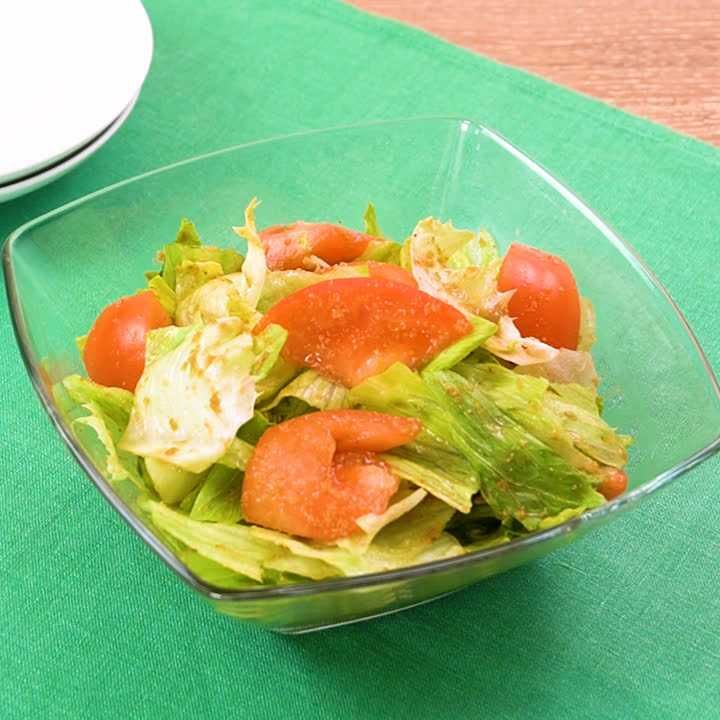 おつまみにもおすすめ！ トマトとレタスのごま酢あえのレシピ動画