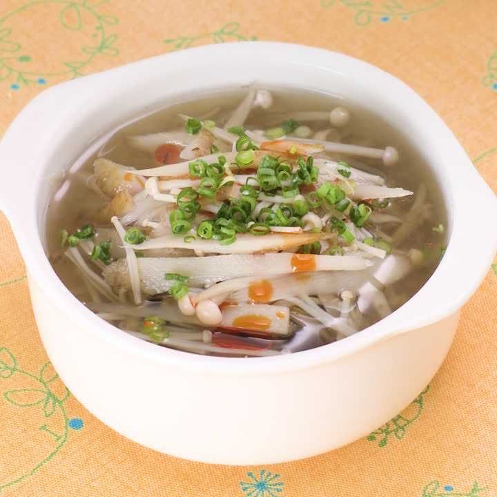 ごぼうとえのきの中華スープ