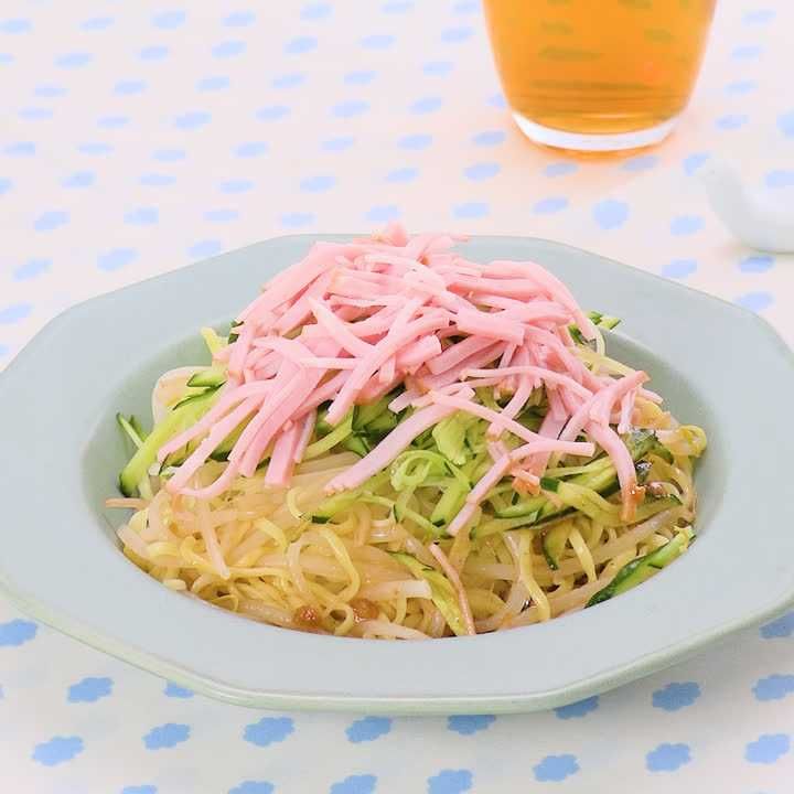 ハムともやしの冷やし中華
