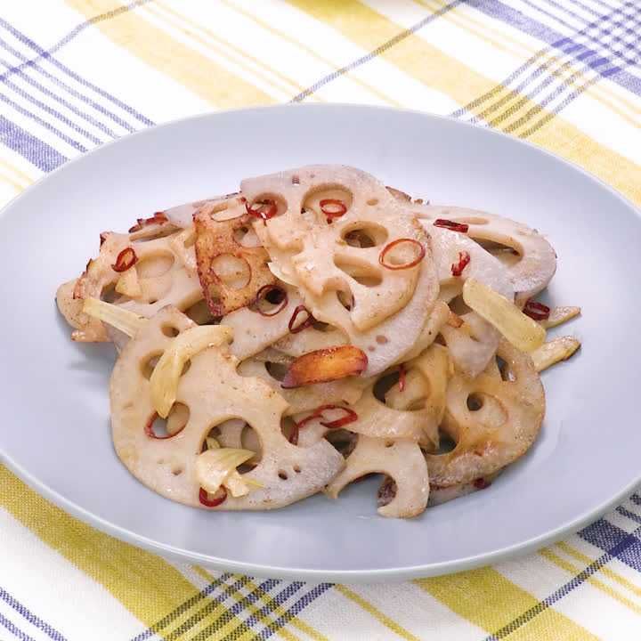 れんこんのペペロンチーノ