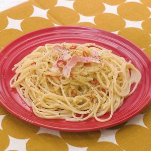 レンジでペペロンチーノ