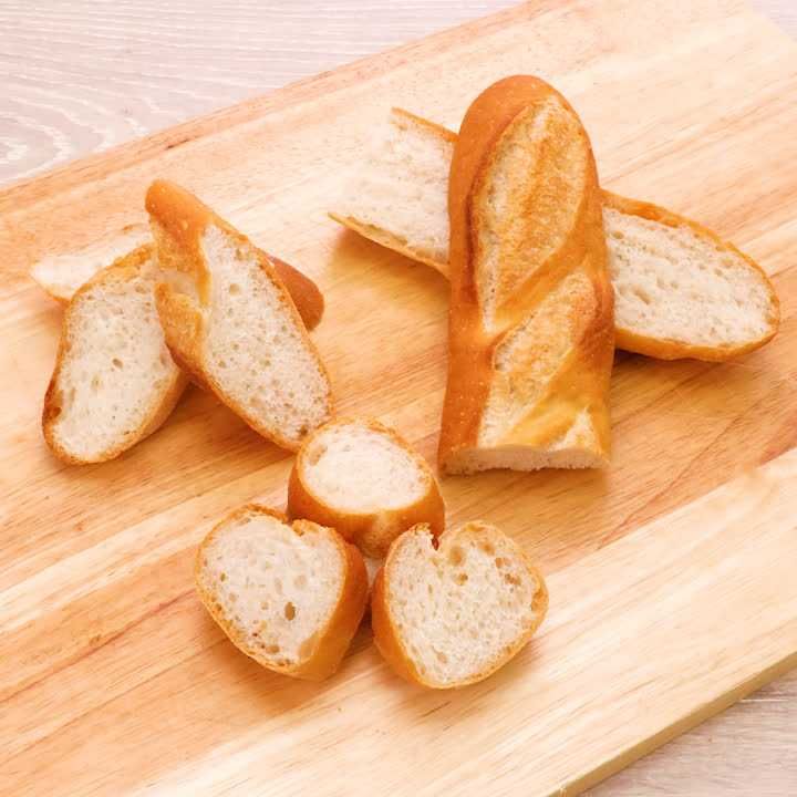 フランスパンの切り方