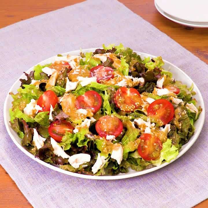 サニーレタスとささみのサラダ