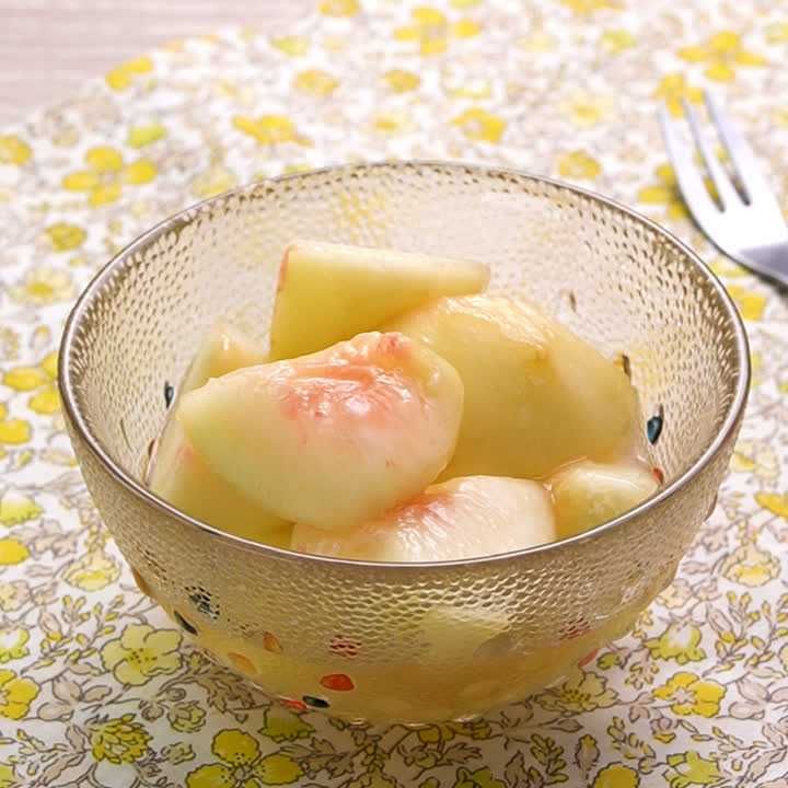 シンプルなおいしさ 桃のはちみつマリネのレシピ動画 作り方 Delish Kitchen