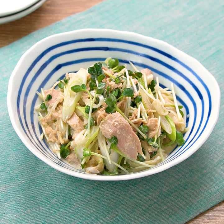 ねぎとかいわれのツナあえ