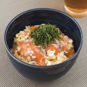 ねぎだくトロサーモン丼