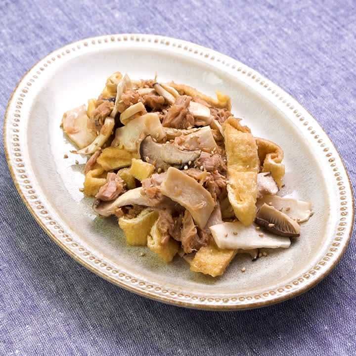 油揚げとエリンギの旨味あえ