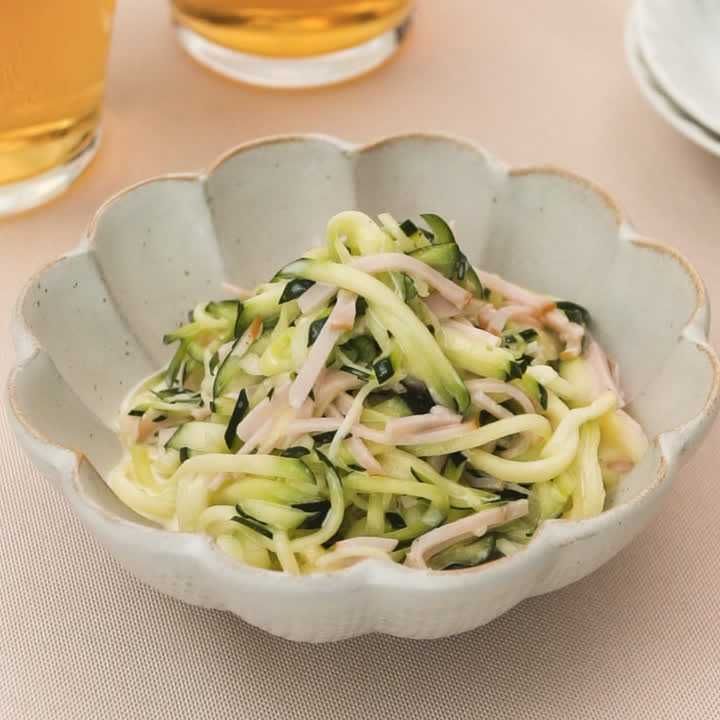 ズッキーニとハムのマヨサラダ