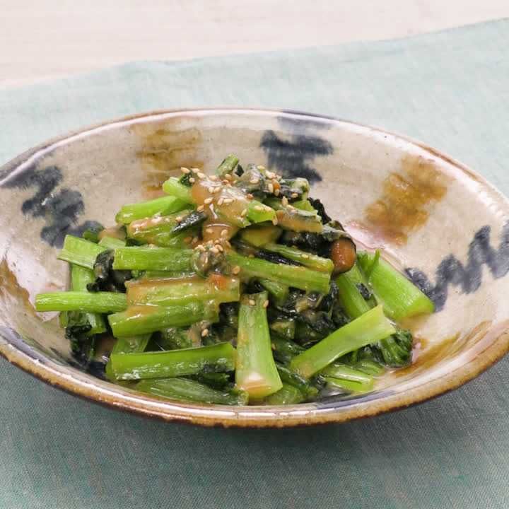 小松菜のみそバター炒め