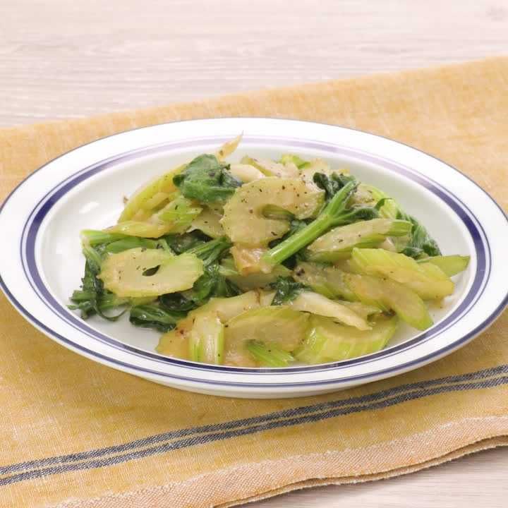 セロリのみそバター炒め