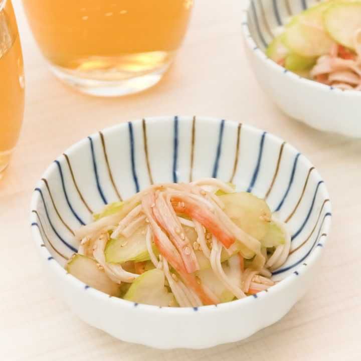 セロリとかにかまぼこの中華あえ