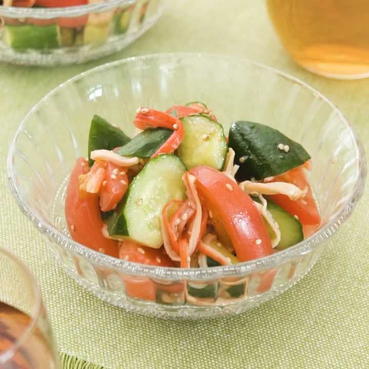 トマトときゅうりの中華あえ