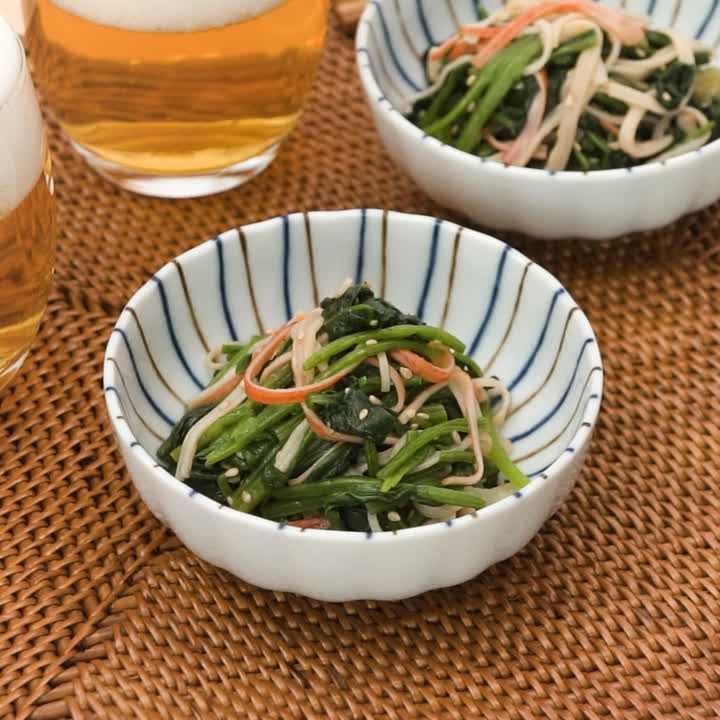 ほうれん草とかにかまぼこの中華あえ