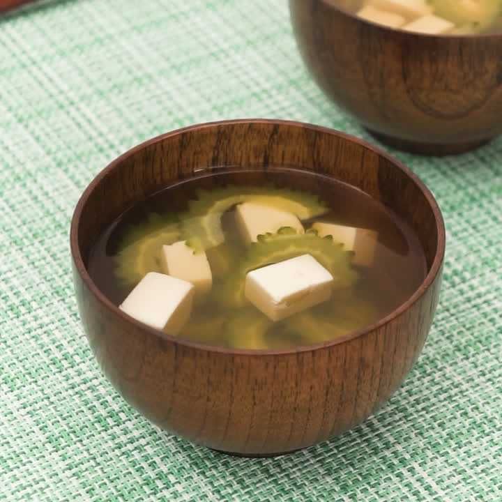 ゴーヤーと豆腐のすまし汁