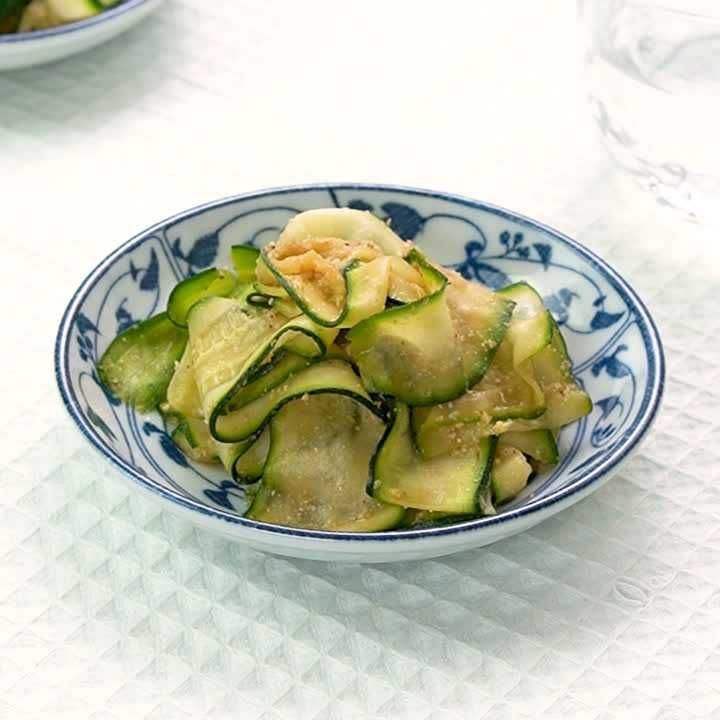ズッキーニのごまポン酢あえ
