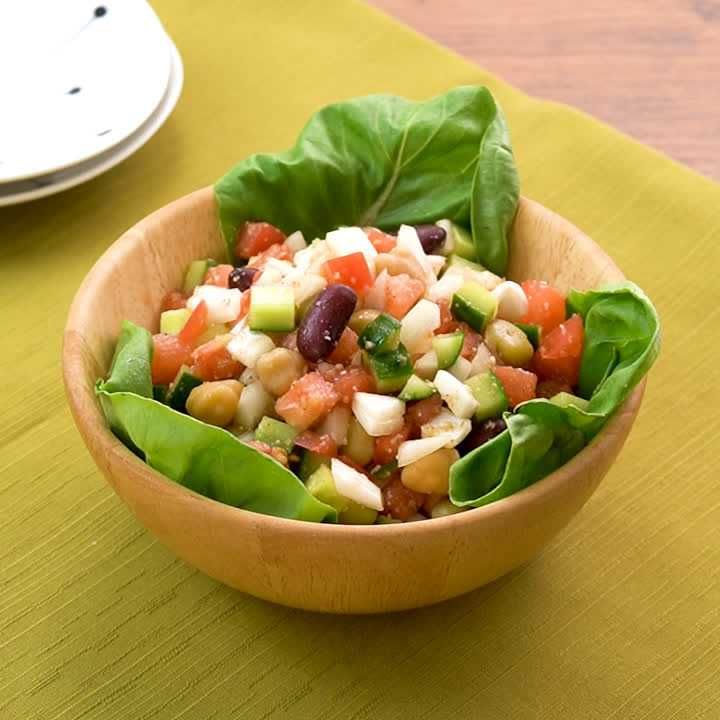 ミックスビーンズのごまポン酢サラダ