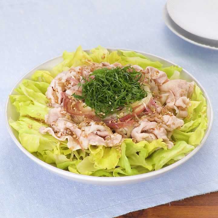 たっぷり薬味の豚しゃぶ