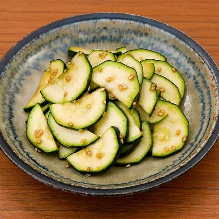 ズッキーニのめんつゆナムル