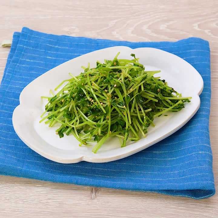 豆苗のめんつゆナムル