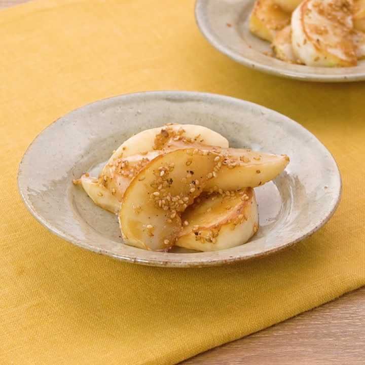 焼きかぶのめんつゆ和え