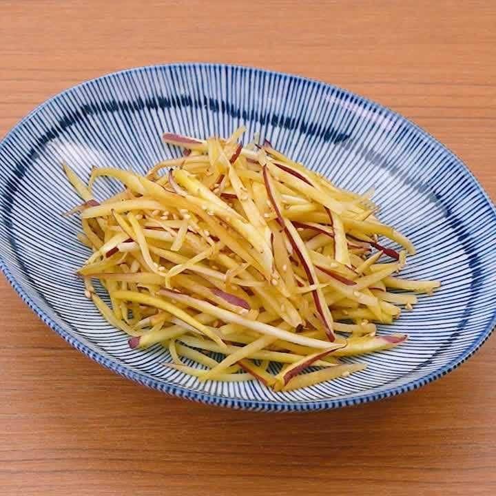 さつまいものめんつゆ炒め