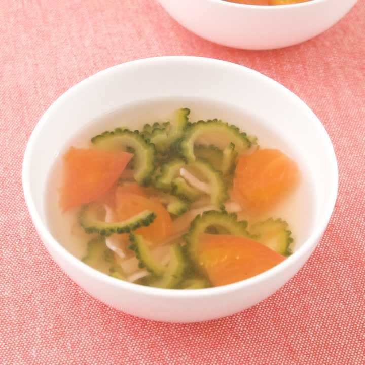 ゴーヤーとハムのコンソメスープ