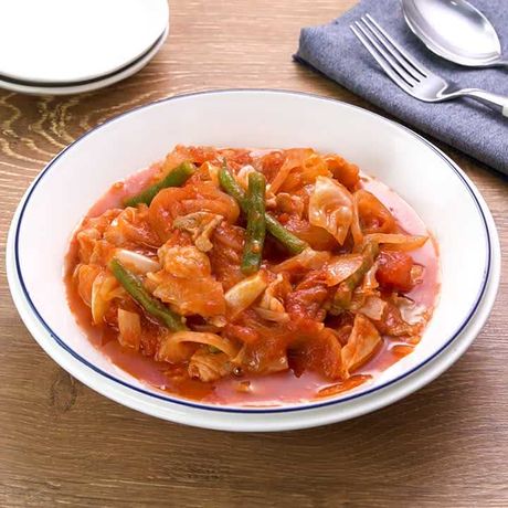 うまみが溶け出す 豚バラ肉とキャベツのトマト煮のレシピ動画 作り方 Delish Kitchen