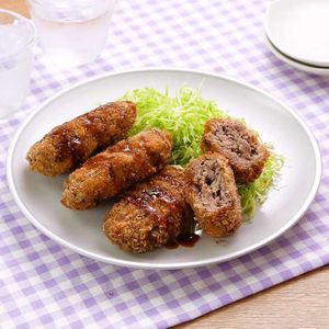 「なす入りメンチカツ」のレシピ動画