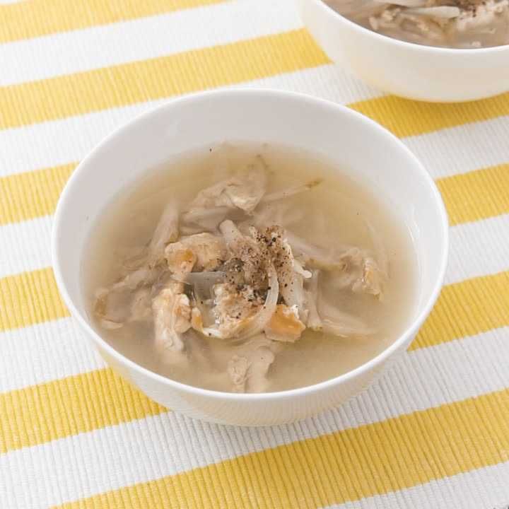 ごぼうと卵のコンソメスープ