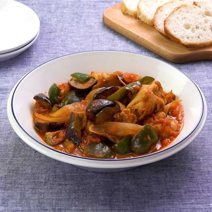 手羽元となすのトマト煮