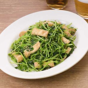 「豆苗と油揚げのおつまみナムル」のレシピ動画
