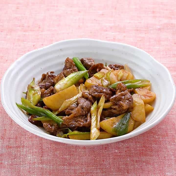 牛肉とじゃがいものオイスター炒め