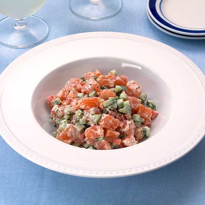 サーモンのカラフルタルタル