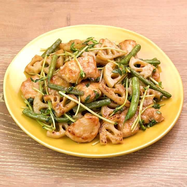 鶏肉とれんこんの甘酢炒め