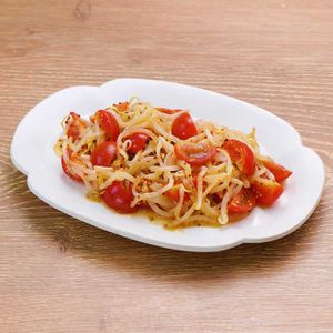 「もやしとトマトの粒マスタードあえ」のレシピ動画