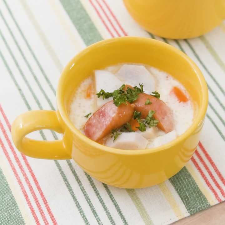 里芋とにんじんのミルクスープ