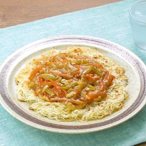 「和風あんかけのかた焼きそうめん」のレシピ動画