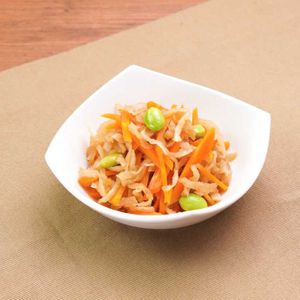 「切り干し大根と枝豆のレンジ煮」のレシピ動画