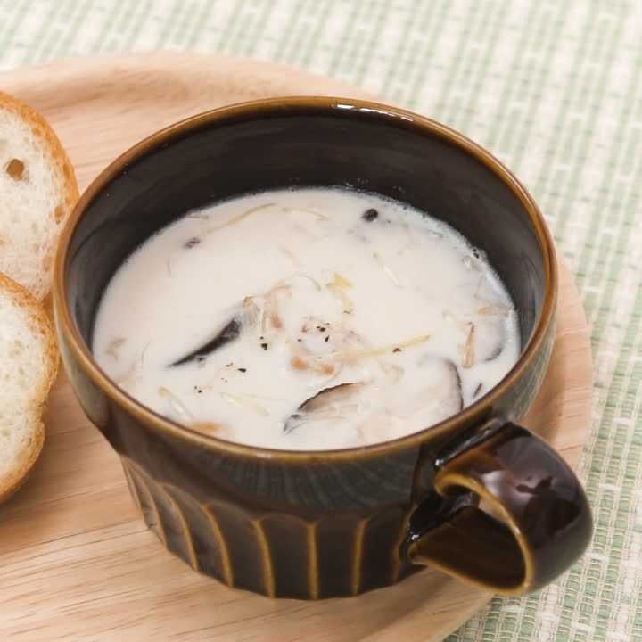 しいたけとねぎのミルクスープ