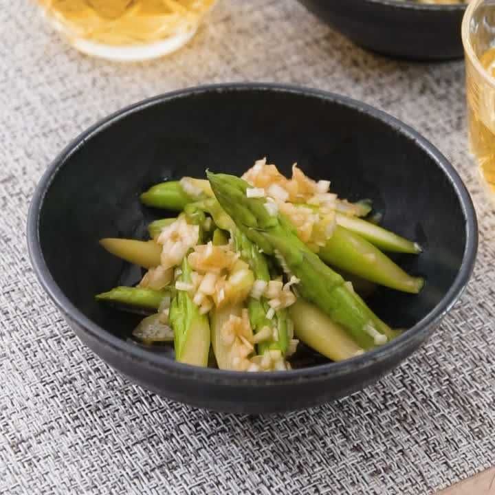 アスパラのねぎポン酢あえ