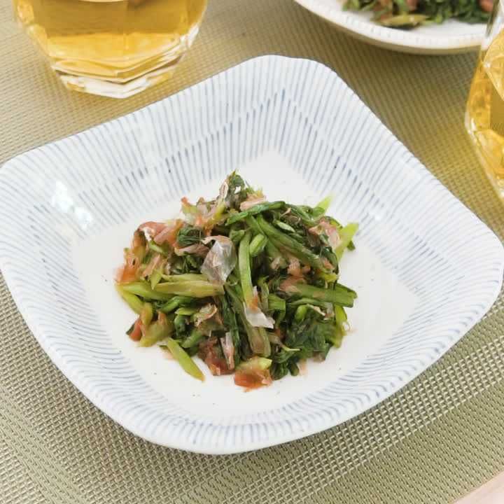 春菊の梅おかかあえ