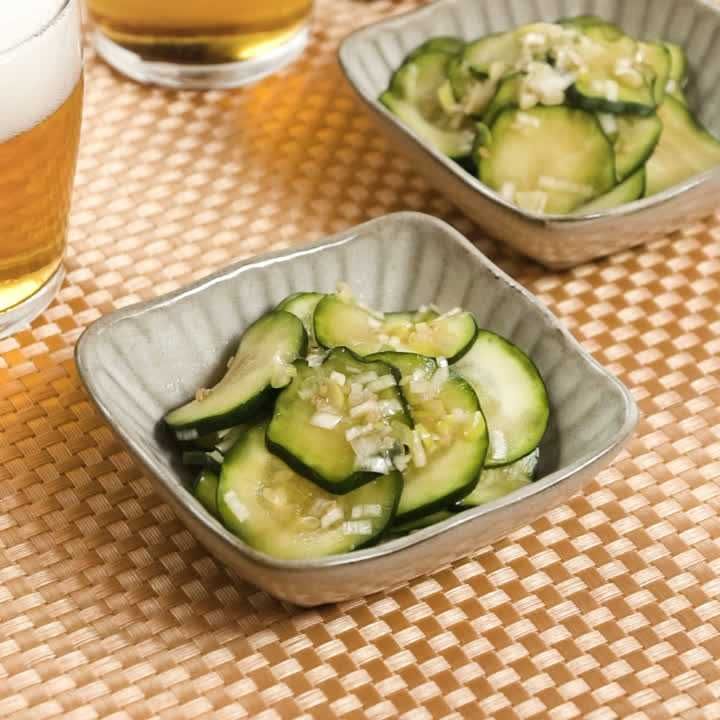ズッキーニのねぎポン酢あえ