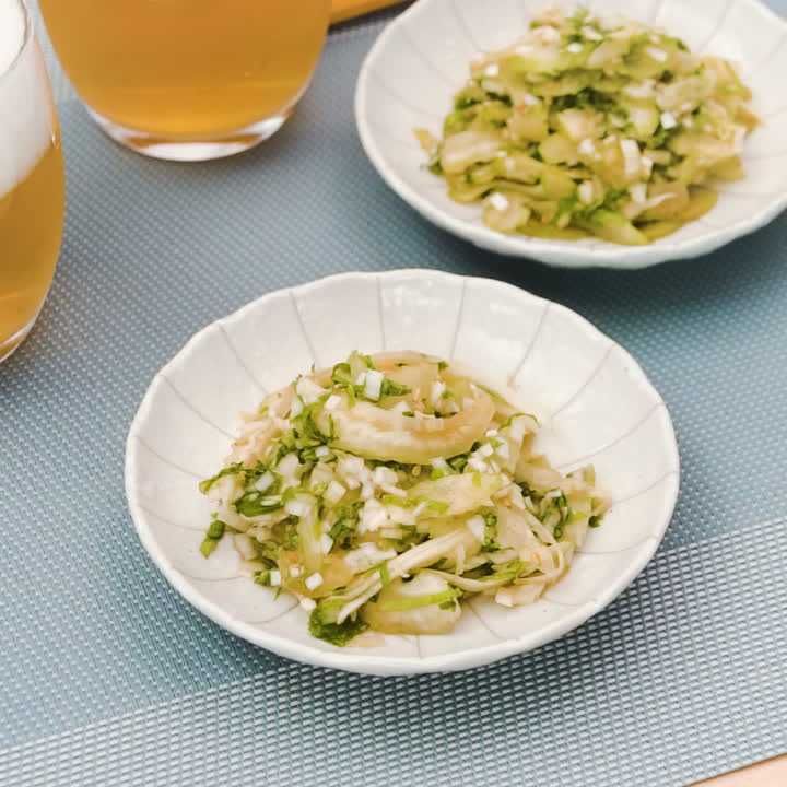 セロリのねぎポン酢あえ