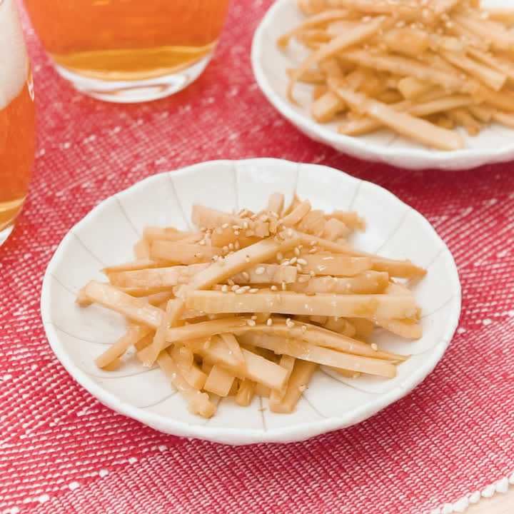 たけのこのねぎポン酢炒め