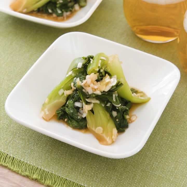 チンゲン菜のねぎポン酢あえ