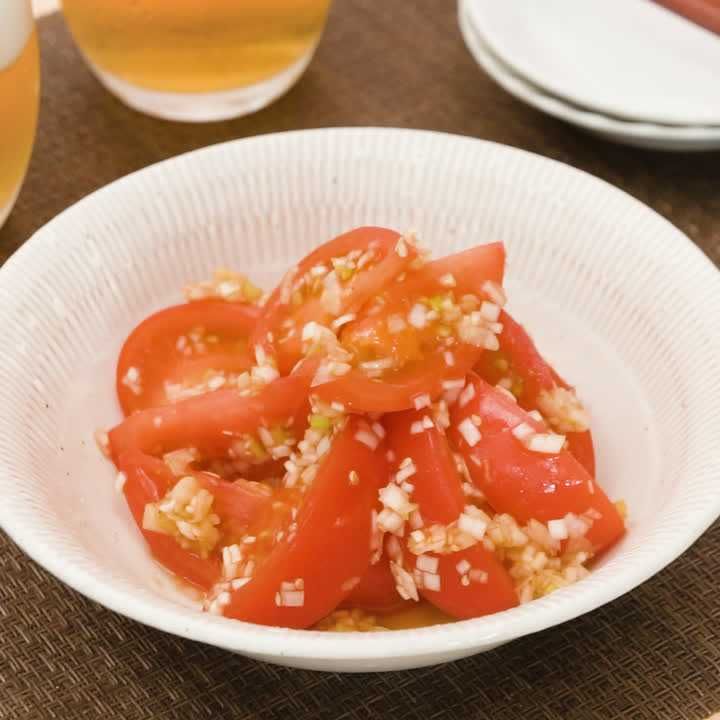 トマトのねぎポン酢あえ